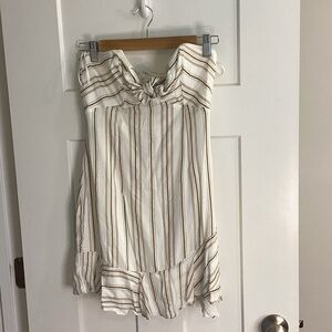 Elegant Striped Off-Shoulder Dress